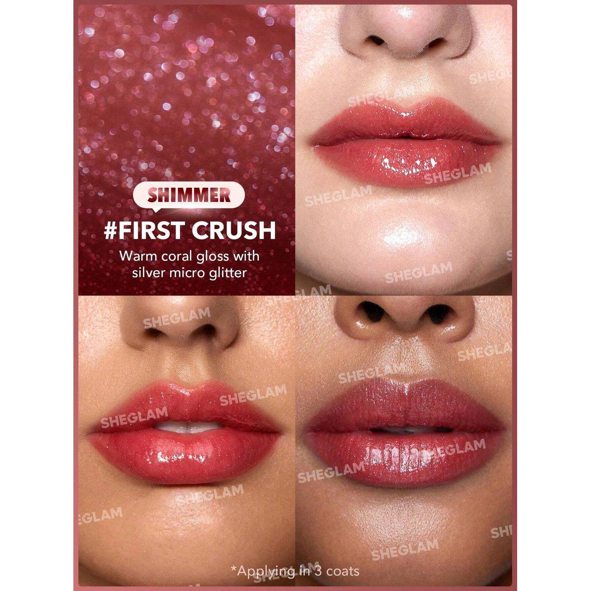 Sheglam Pout Perfect Shimmer Lip Plumper First Crush 2g - Image 5