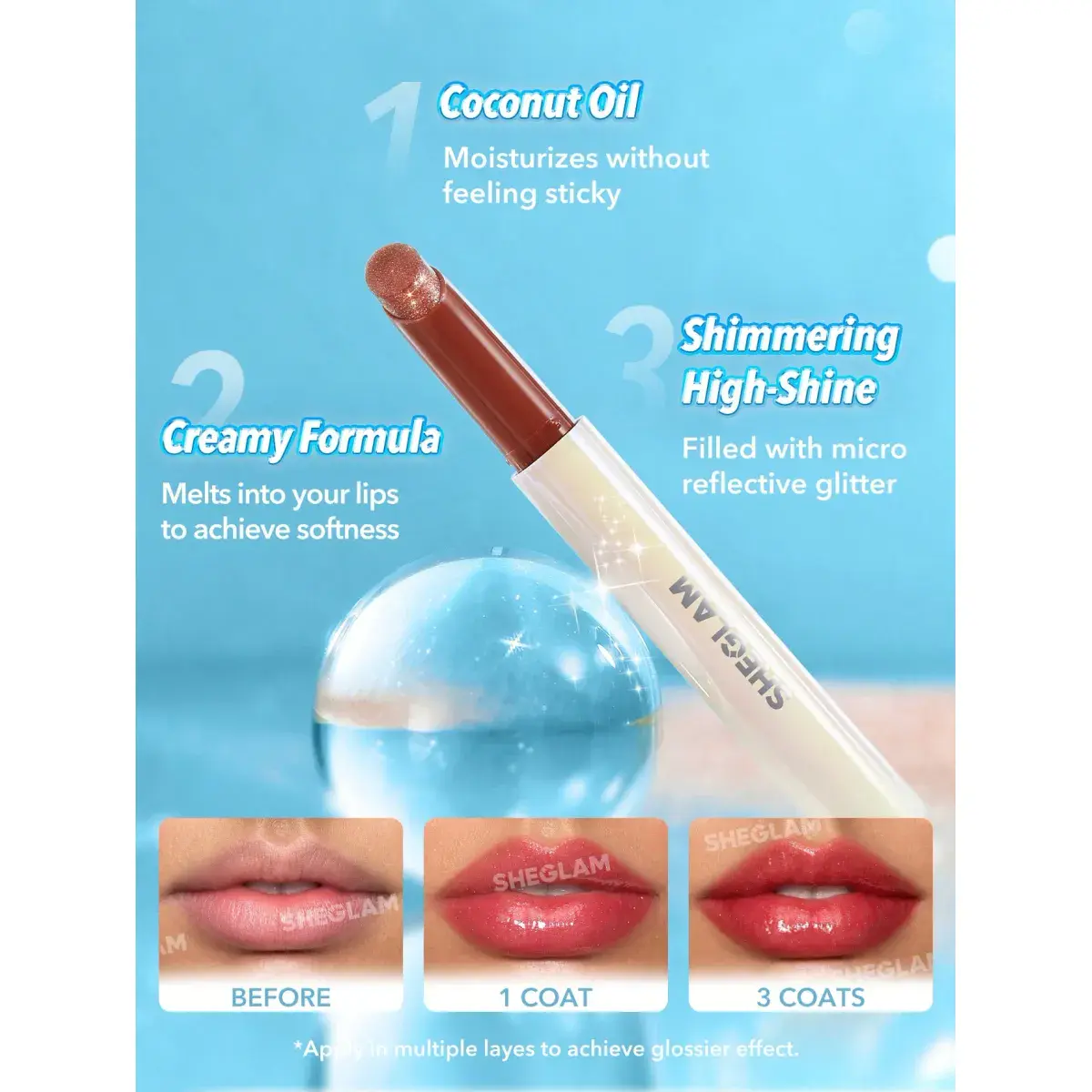 Sheglam Pout Perfect Shimmer Lip Plumper First Crush 2g - Image 6