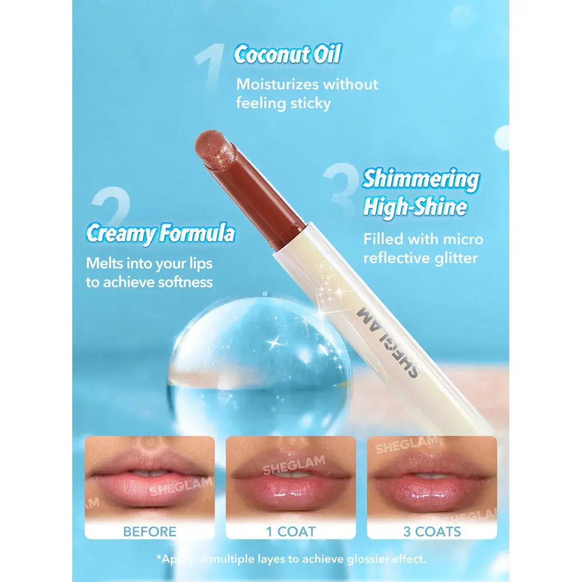 Sheglam Pout Perfect Shimmer Lip Plumper Sugar Crystal 2g - Image 5