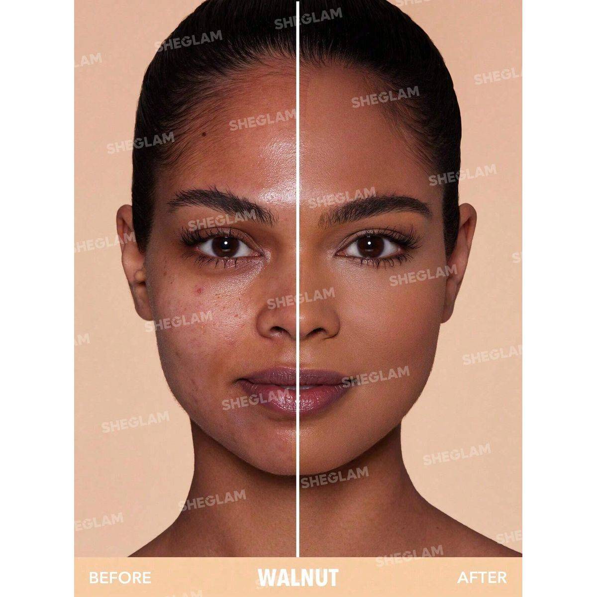 Sheglam Skin Focus High Coverage Powder Foundation Walnut 11g - Image 4