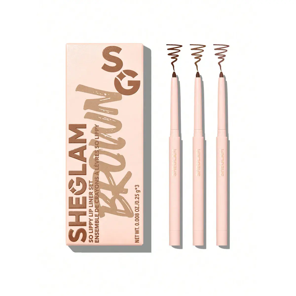 Sheglam So Lippy Lip Liner Set Brown 3x0.25g