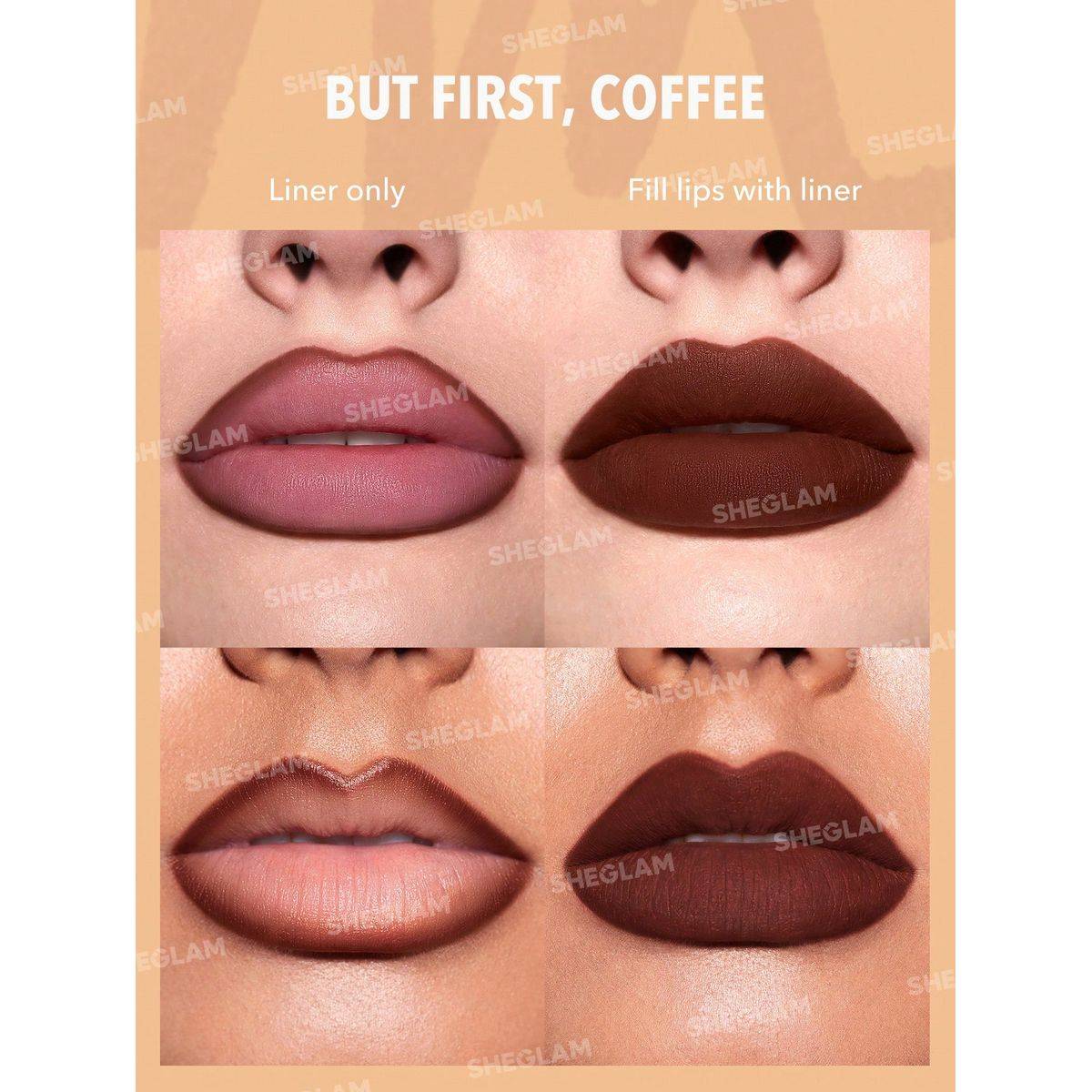 Sheglam So Lippy Lip Liner Set Brown 3x0.25g - Image 3