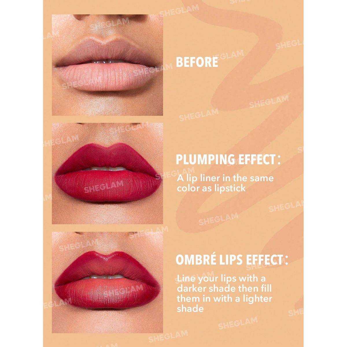 Sheglam So Lippy Lip Liner Set Brown 3x0.25g - Image 5