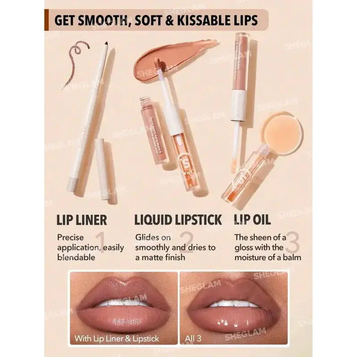 Sheglam Soft 90'S Glam Lip Liner And Lip Duo Set Moody Taupe - Image 2