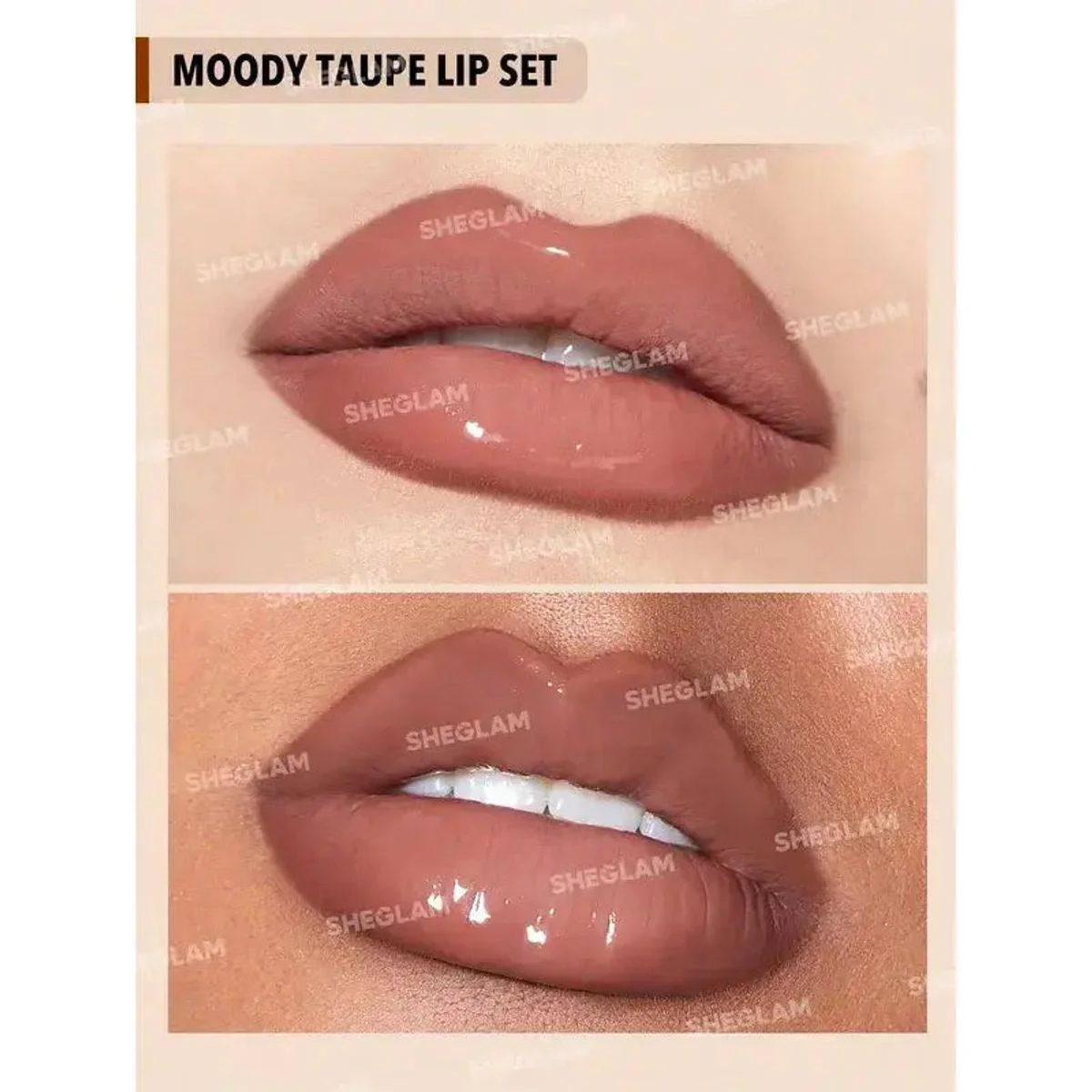 Sheglam Soft 90'S Glam Lip Liner And Lip Duo Set Moody Taupe - Image 3