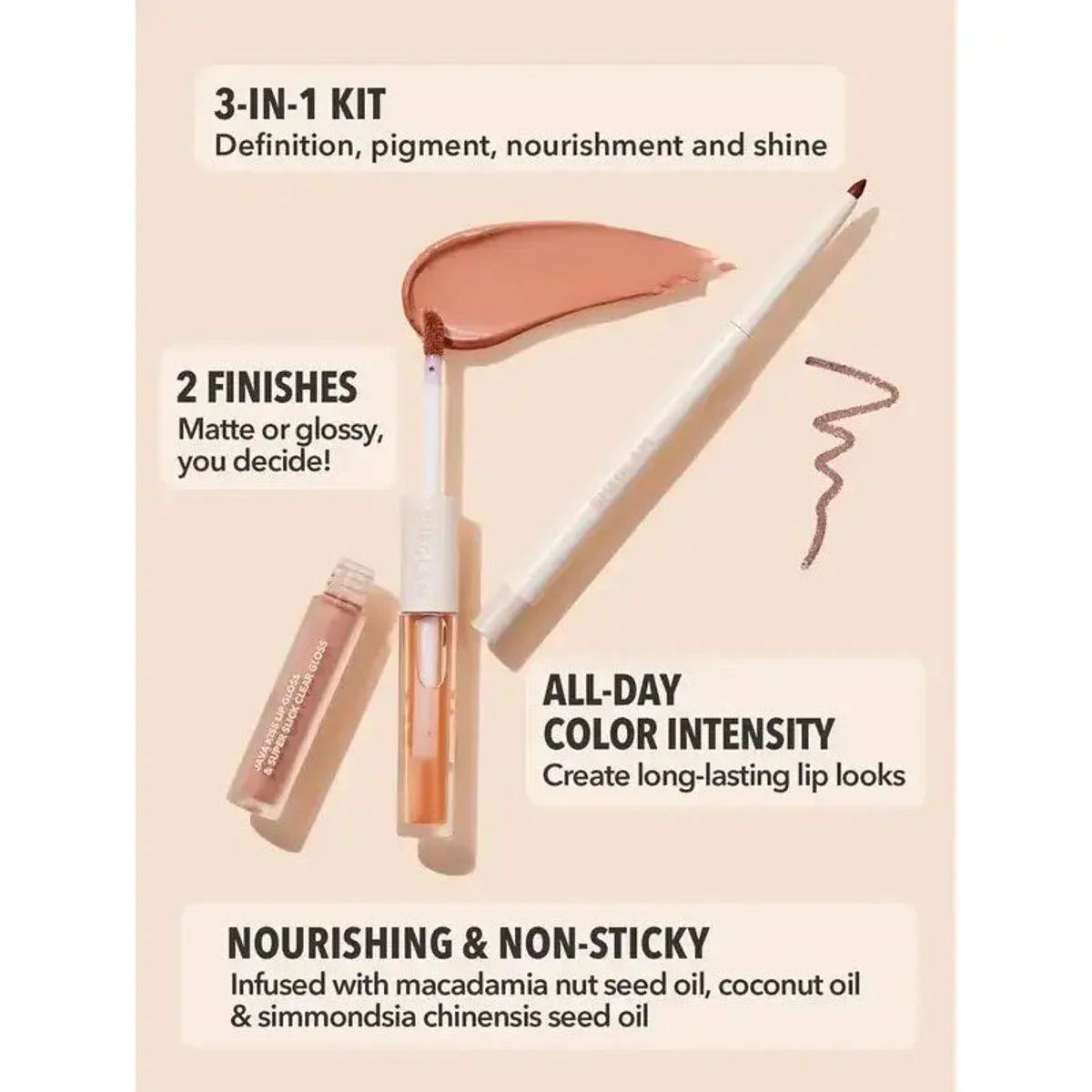 Sheglam Soft 90'S Glam Lip Liner And Lip Duo Set Moody Taupe - Image 4