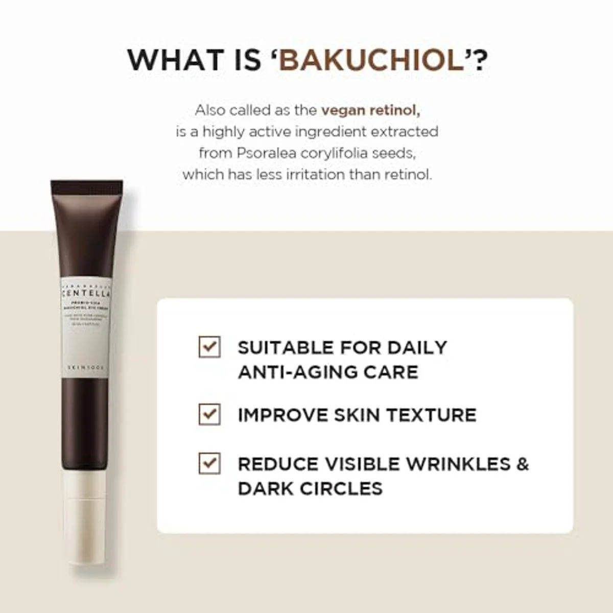 Skin1004 Madagascar Centella Probio-Cica Bakuchiol Eye Cream 20ml - Image 4