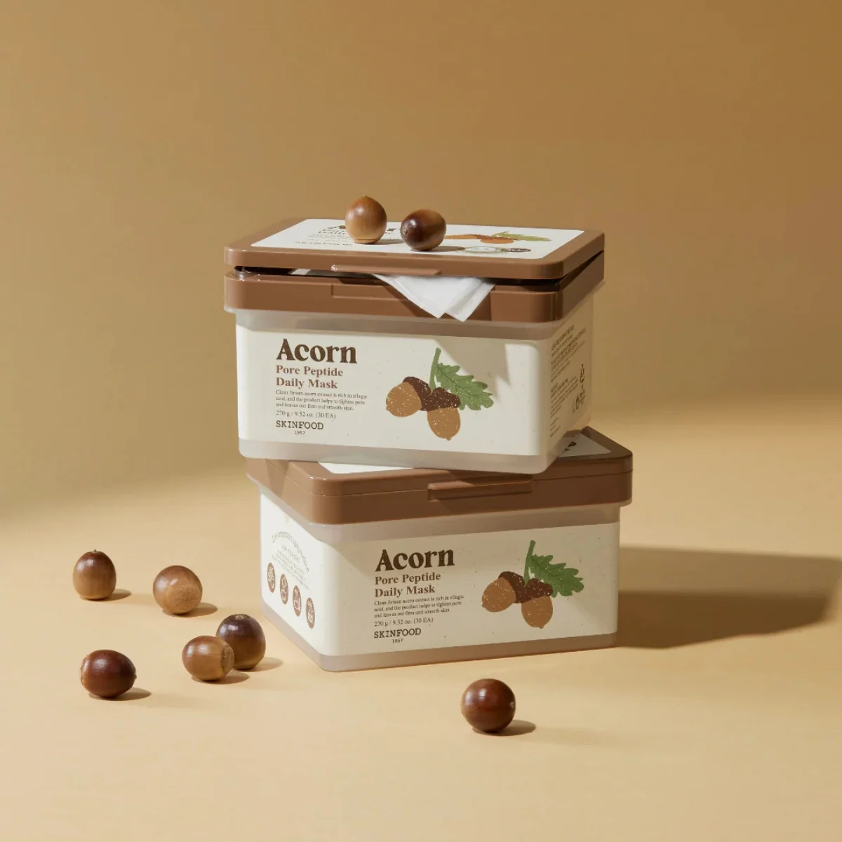 Skinfood Acorn Pore Peptide Daily Mask 30 Sheets - Image 2