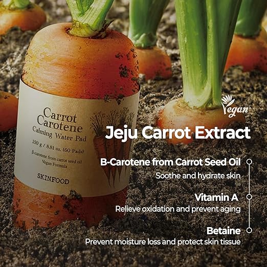 Skinfood Carrot Carotene Calming Water 60 Pads - Image 3