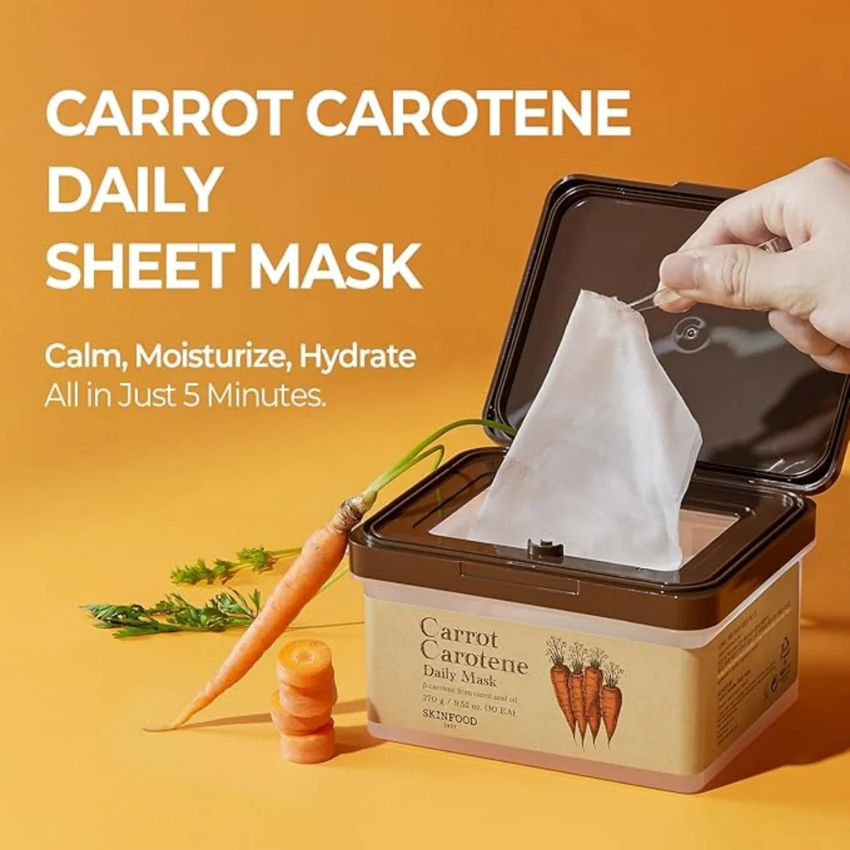 Skinfood Carrot Carotene Daily Mask 30 Sheets - Image 3