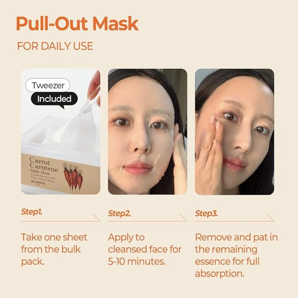 Skinfood Carrot Carotene Daily Mask 30 Sheets - Image 5