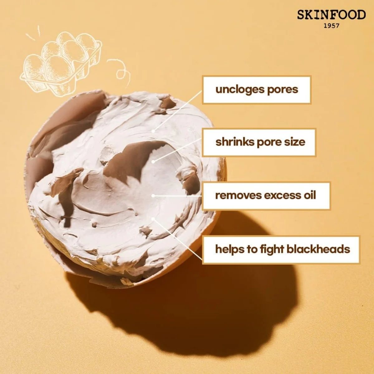 Skinfood Egg White Pore Mask 120g - Image 5