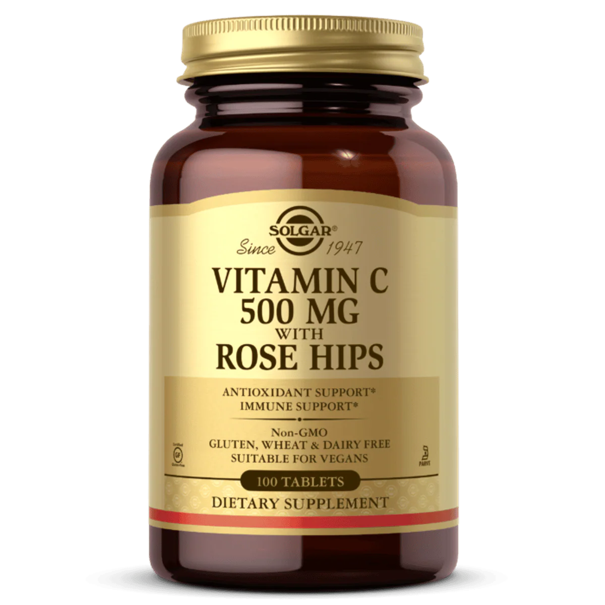 Solgar Vitamin C 500mg With Rose Hips 100 Tablets