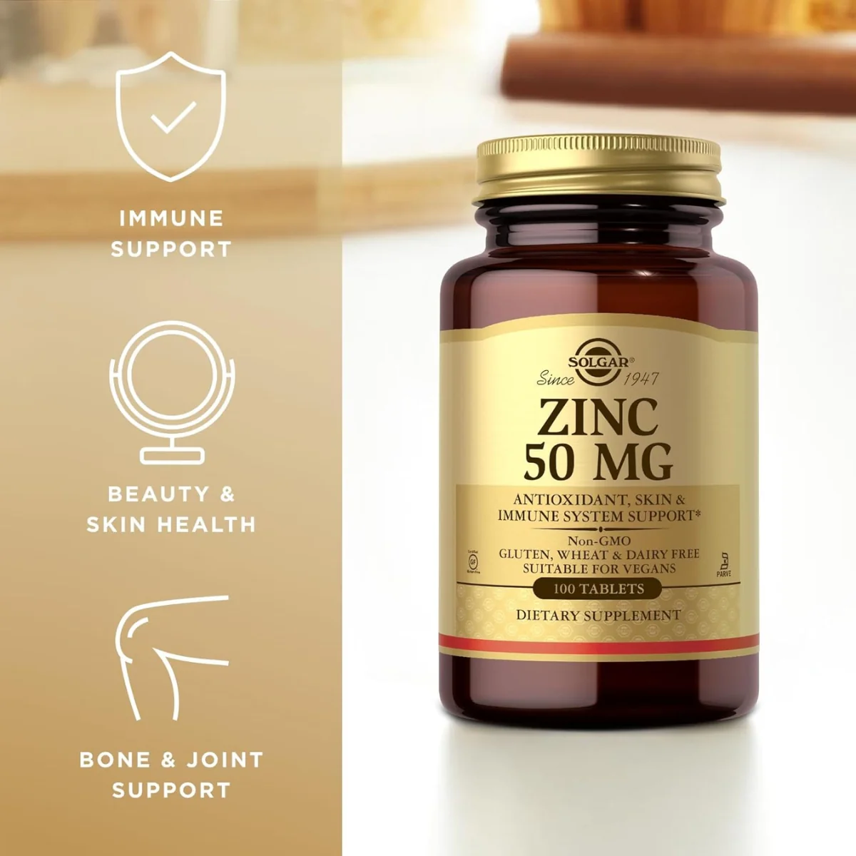 Solgar Zinc 50mg 100 Tablets - Image 4