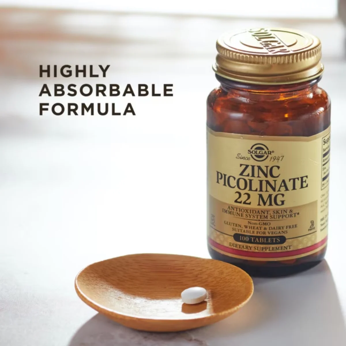 Solgar Zinc Picolinate 100 Tablets - Image 5