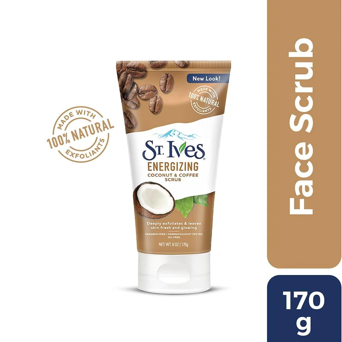 St. Ives Face Scrub Energizing Coconut & Coffee 170g - Image 2