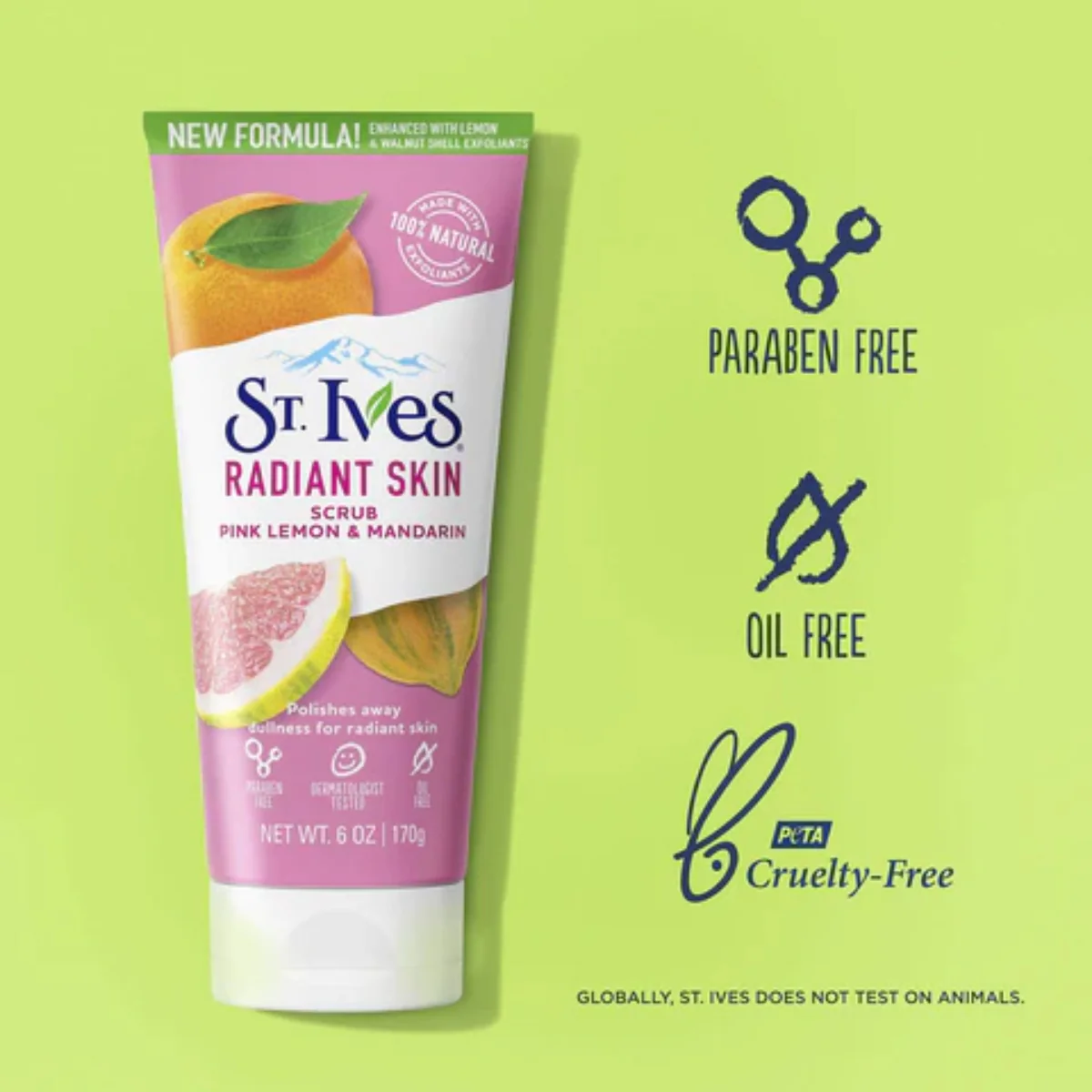 St. Ives Face Scrub Radiant Skin Face Scrub Pink Lemon Mandarin 170g - Image 3