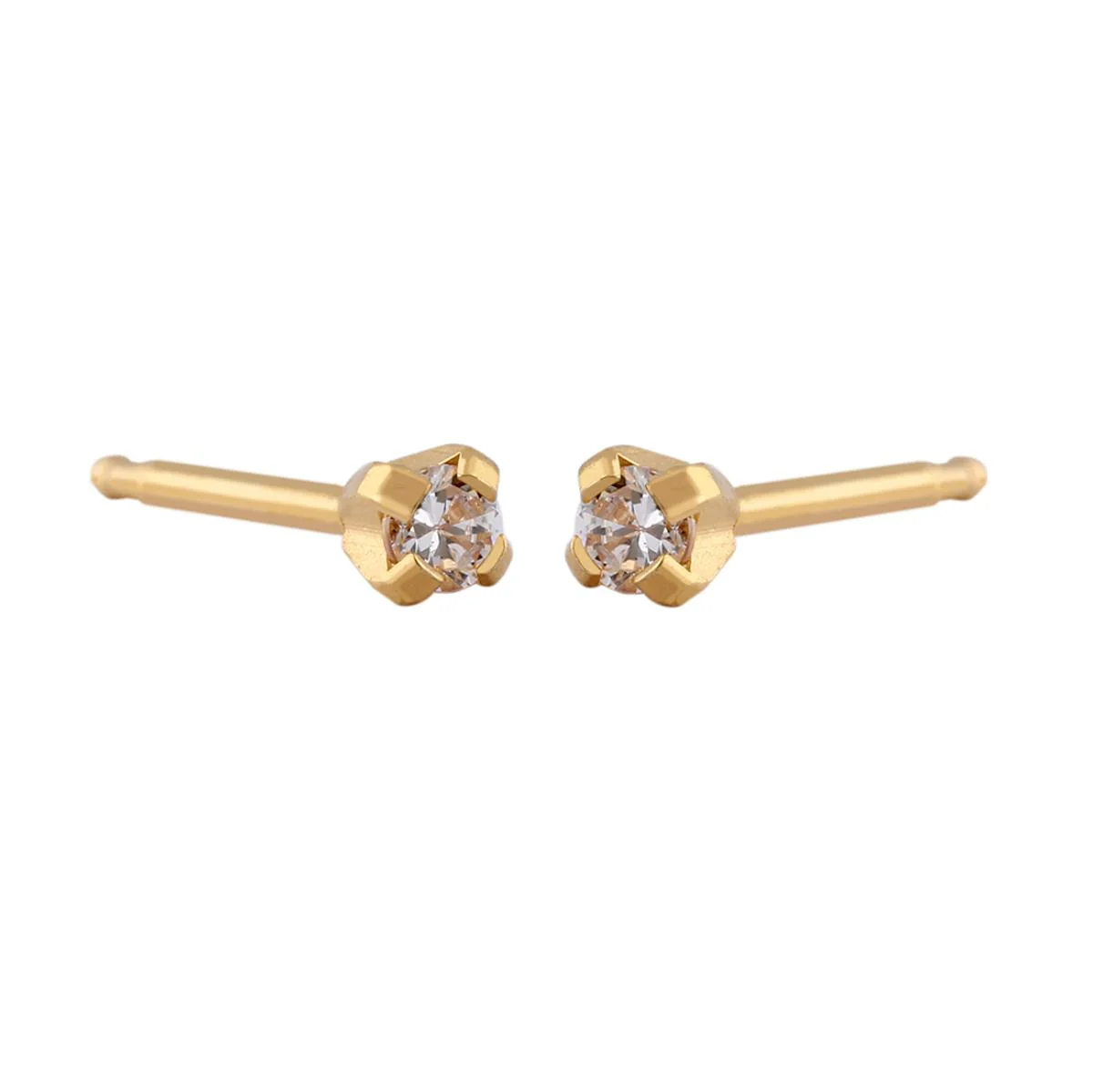 Studex Gold Plated 2mm Cubic Zirconia - Image 3