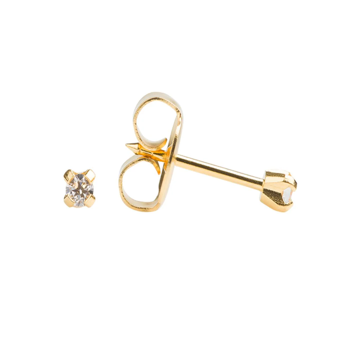Studex Gold Plated 2mm Cubic Zirconia - Image 4
