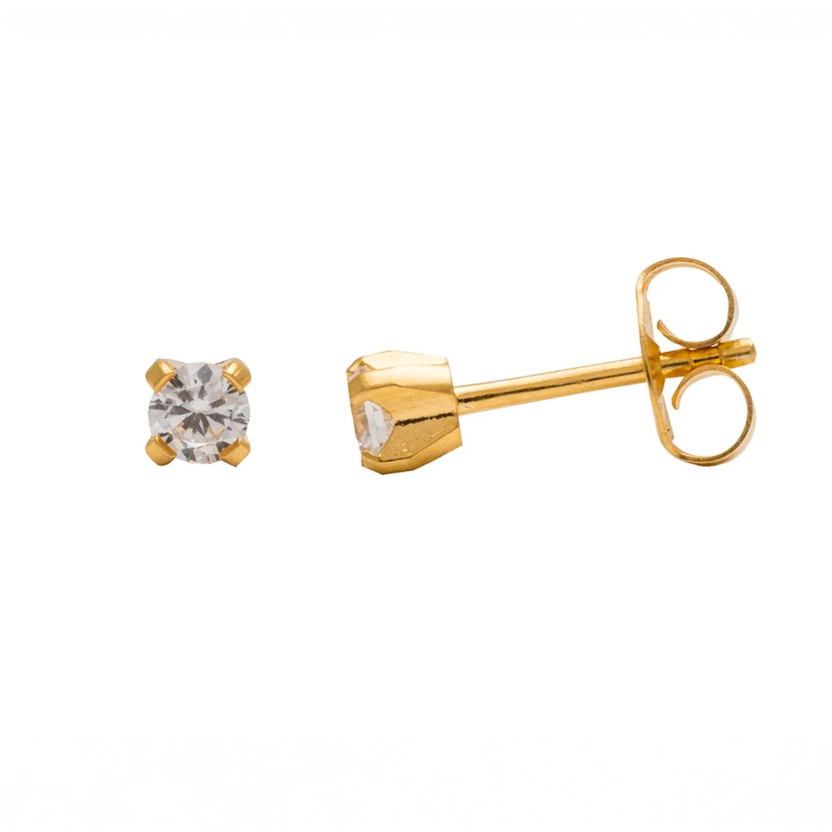 Studex Gold Plated 3mm Cubic Zirconia - Image 3