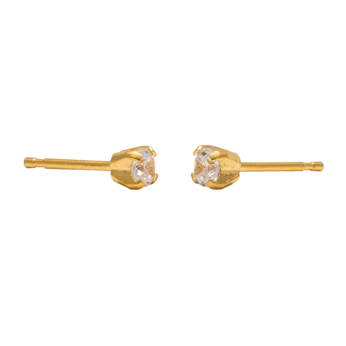 Studex Gold Plated 3mm Cubic Zirconia - Image 5