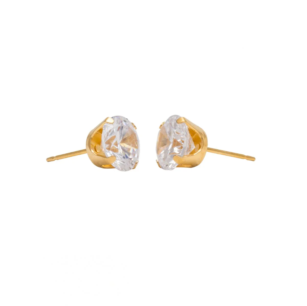 Studex Gold Plated 8mm Cubic Zirconia - Image 3