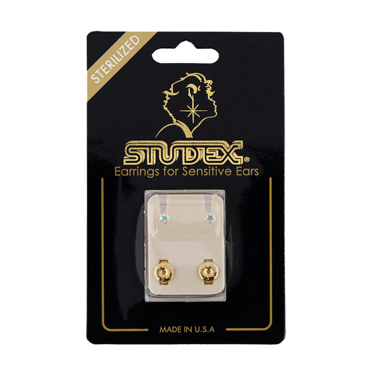 Studex Gold Plated Maxi Tiffany AB Crystal Card - Image 2