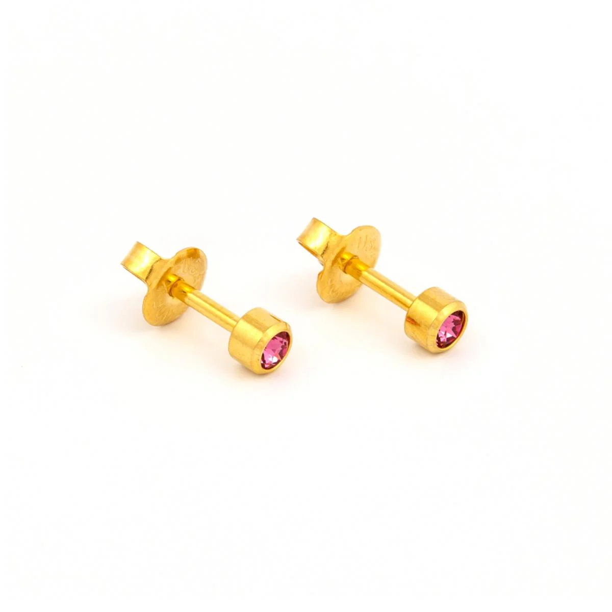 Studex Gold Plated Regular Birthstone October Rose Card - Image 5