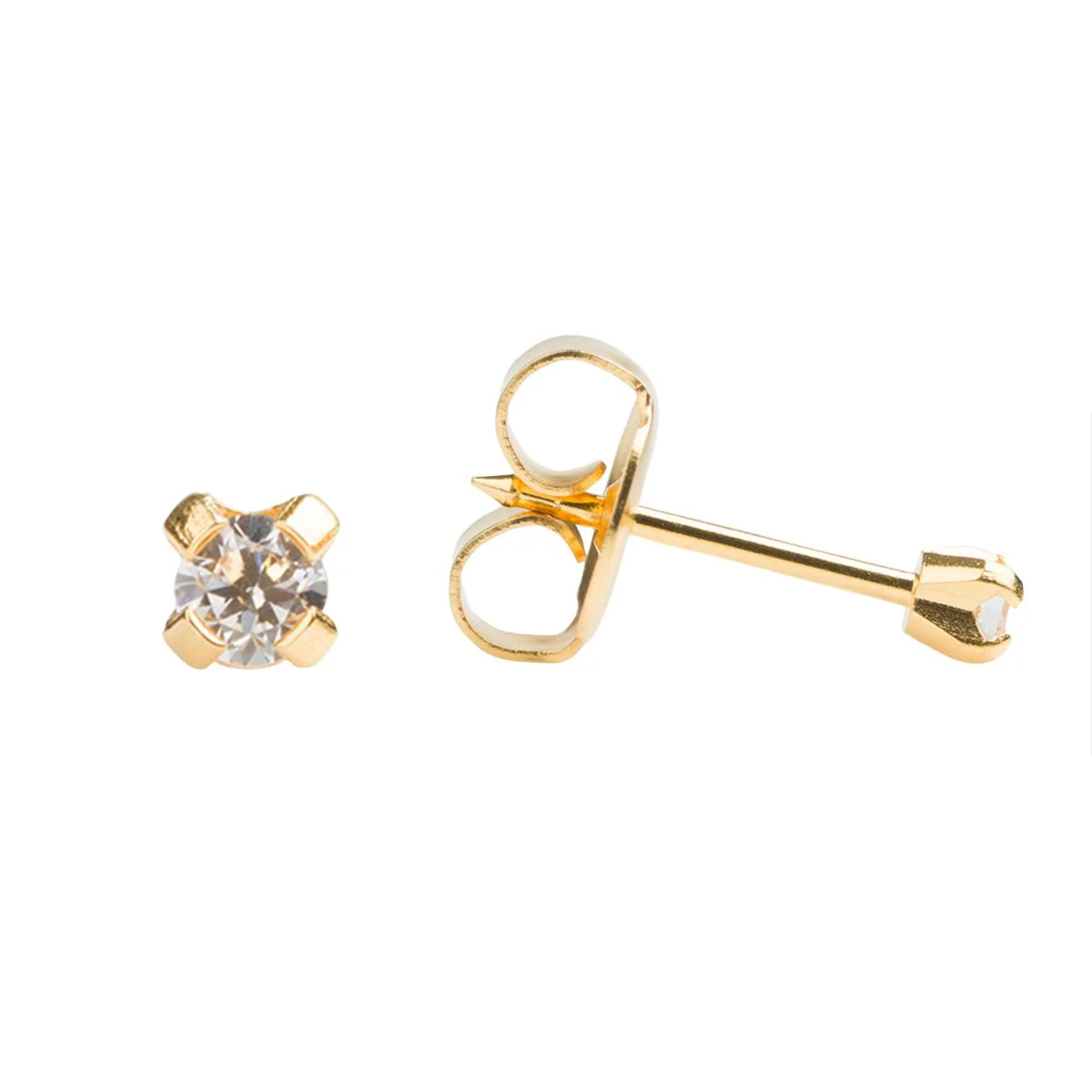 Studex Gold Plated Tiffany 2mm Cubic Zirconia Kits - Image 4