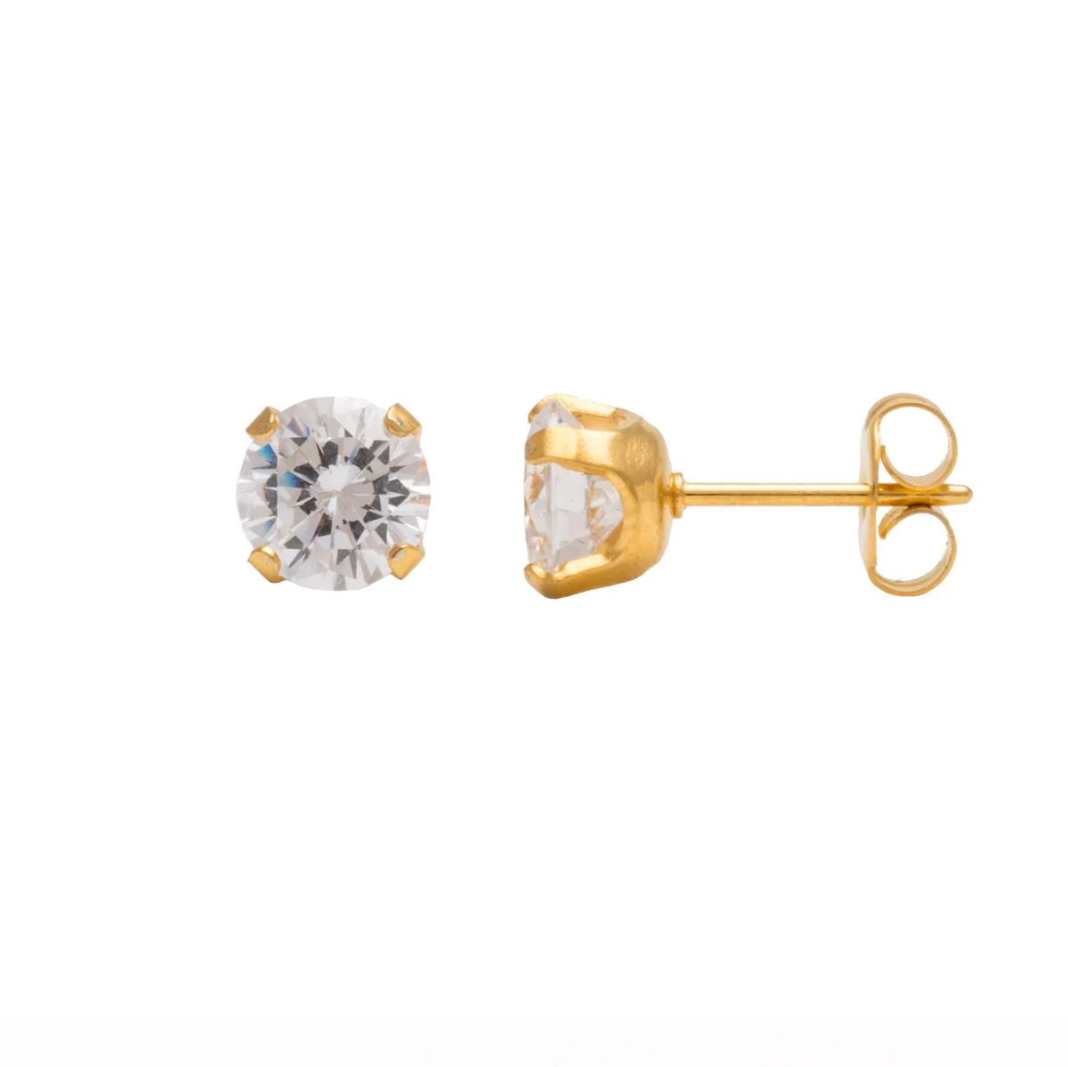 Studex Gold Plated Tiffany 6mm Cubic Zirconia - Image 4