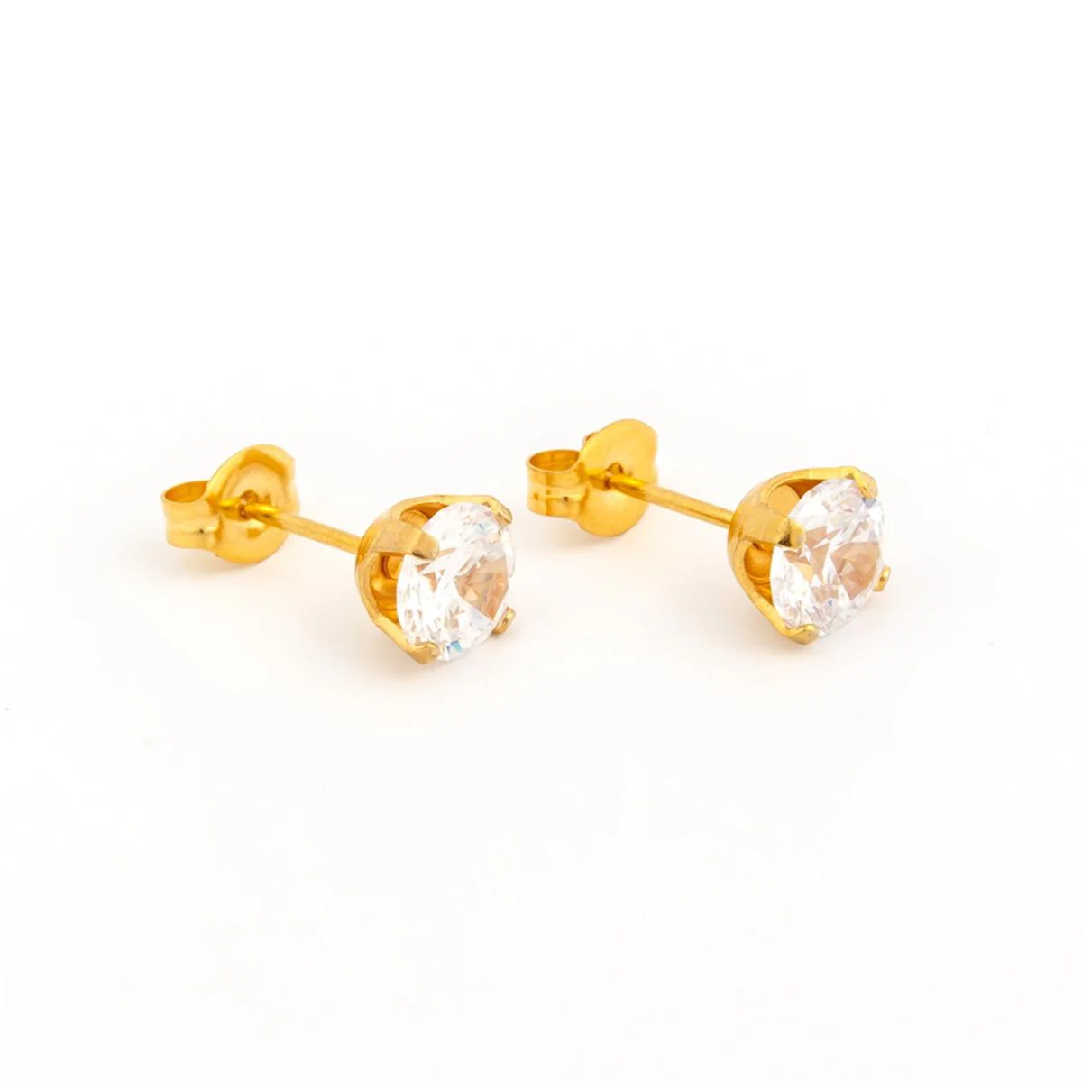 Studex Gold Plated Tiffany 6mm Cubic Zirconia - Image 5