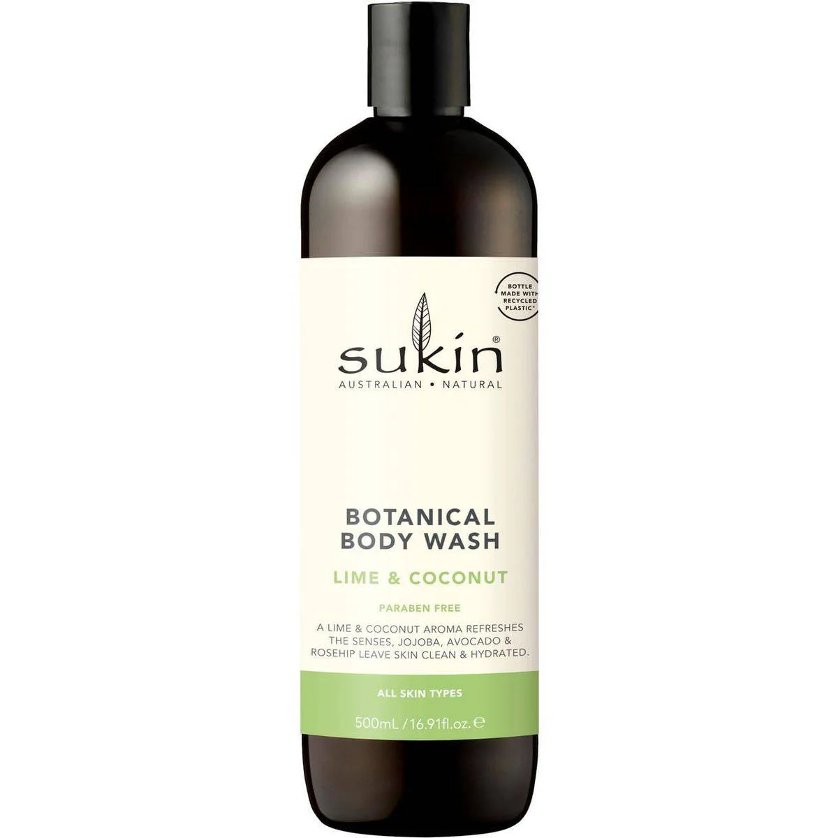 Sukin Body Wash Botanical Lime & Coconut 500ml