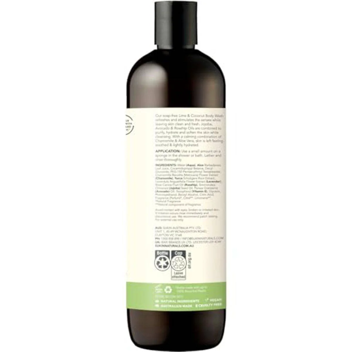 Sukin Body Wash Botanical Lime & Coconut 500ml - Image 2