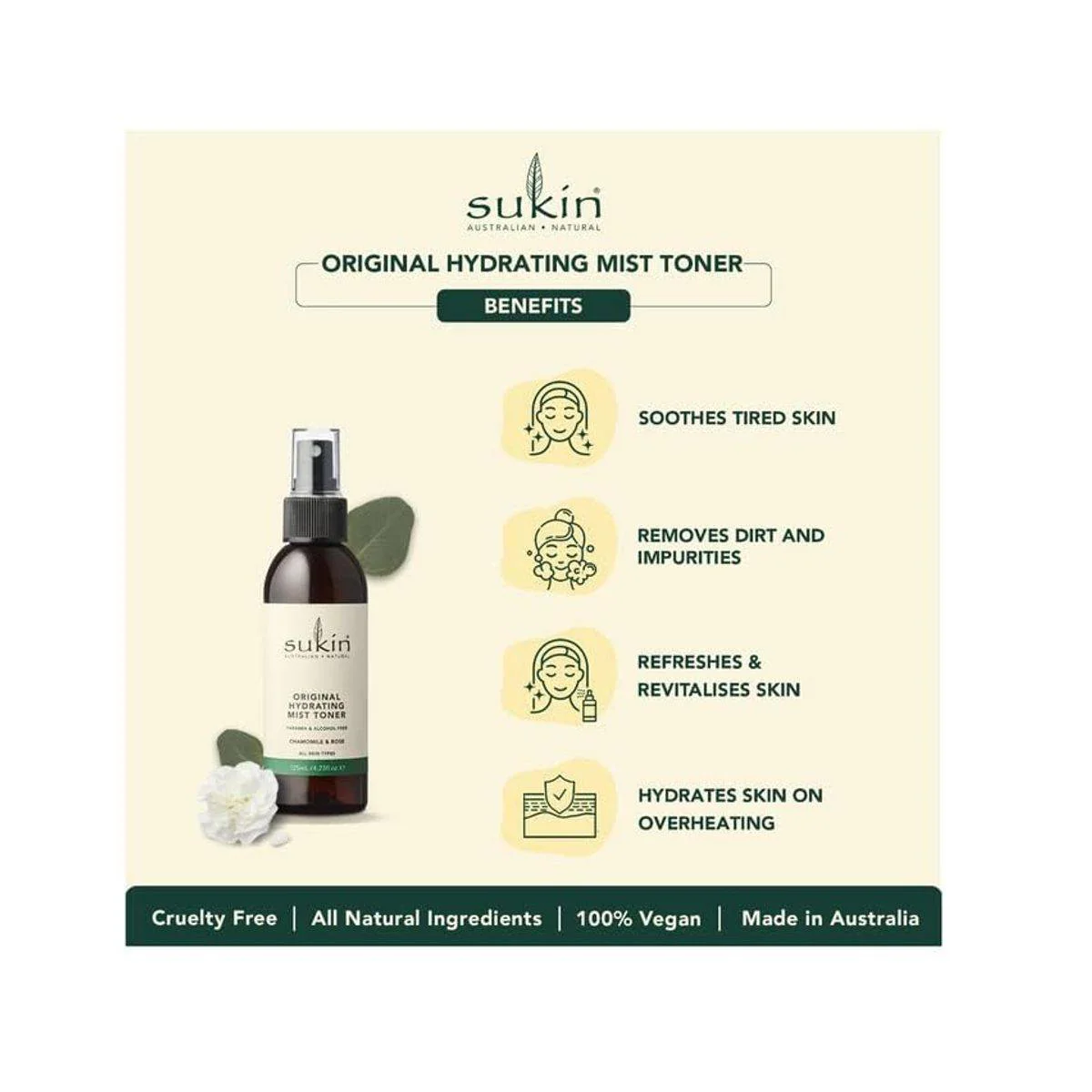 Sukin Hydrating Mist Toner 125ml - Image 3