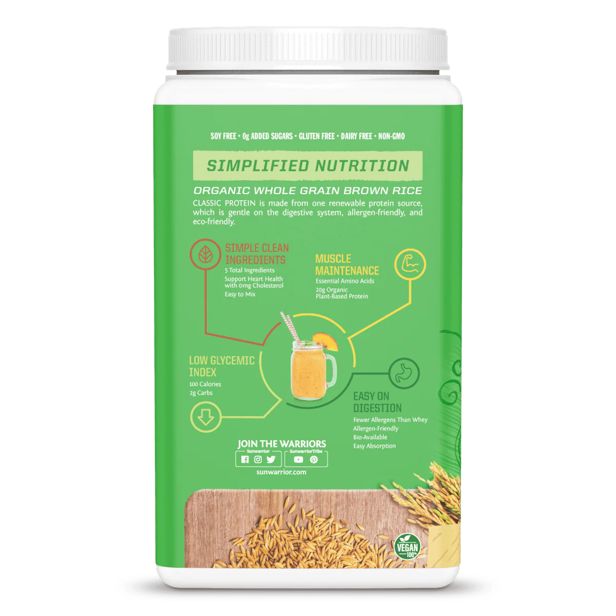 Sun Warrior Classic Protein Organic Vanilla 750g - Image 3