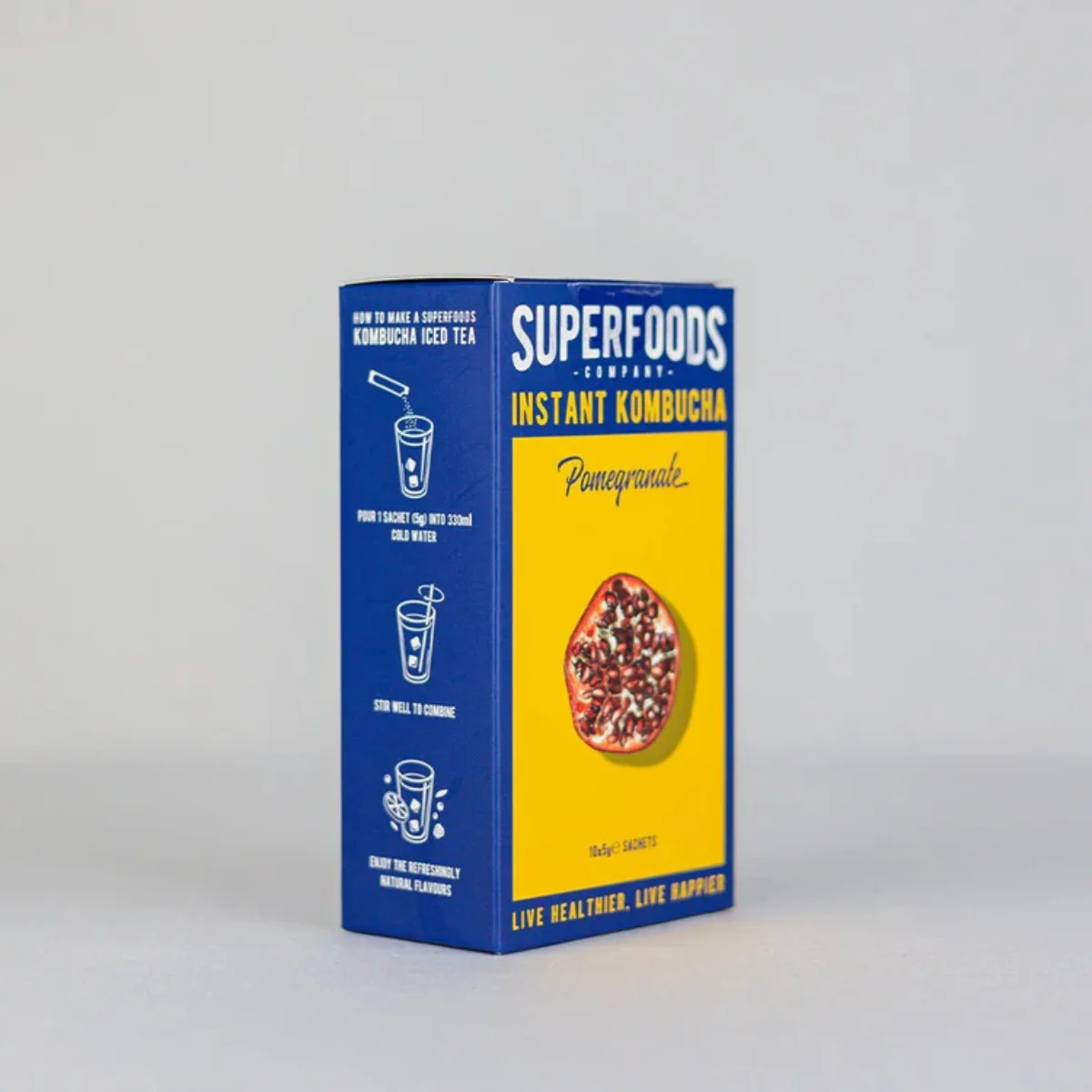 Superfoods Company Instant Kombucha Pomegranate 10 x 5g Sachets - Image 2
