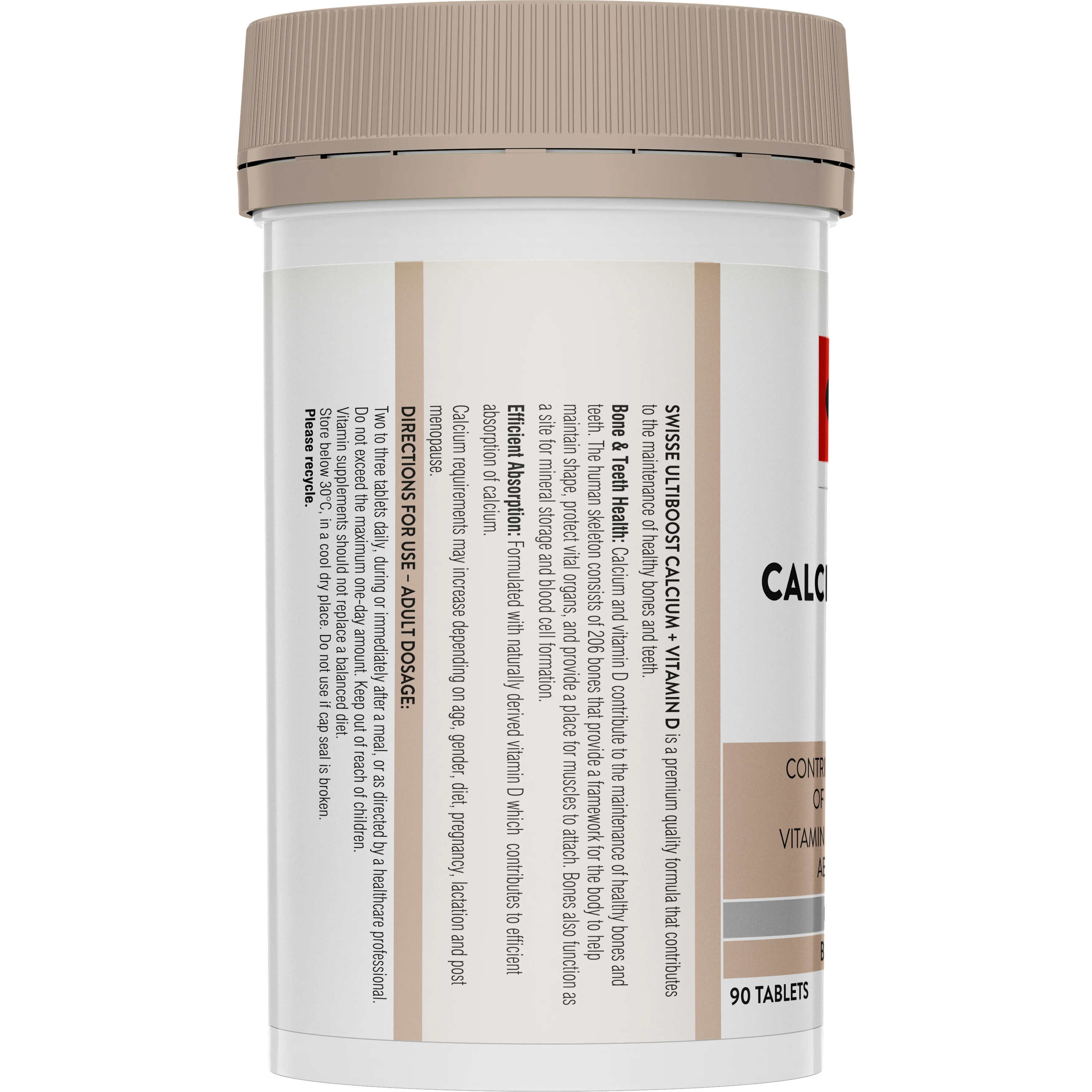 Swisse Ultiboost Calcium + Vitamin D 90 Tablets - Image 3