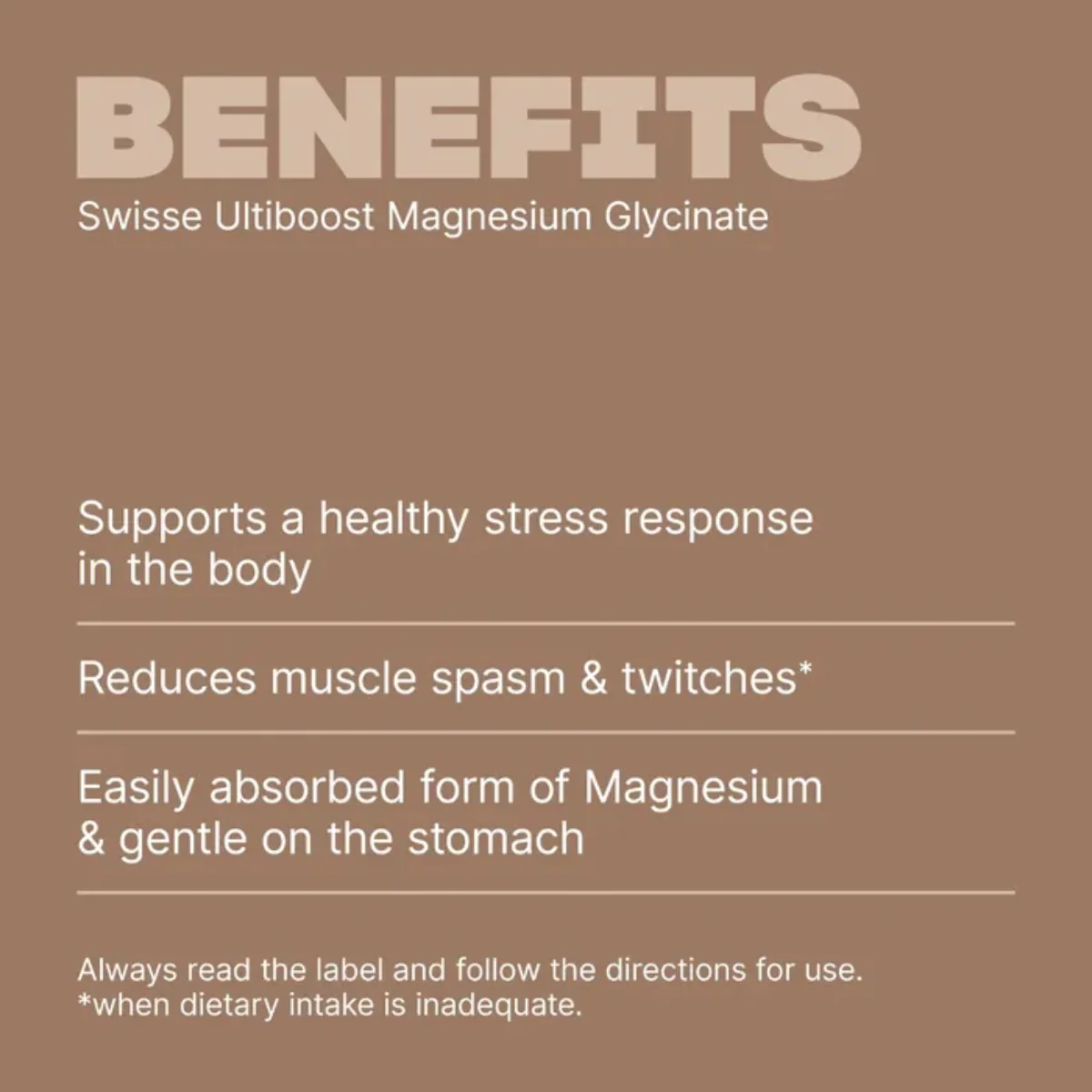 Swisse Ultiboost Magnesium Glycinate 60 Tablets - Image 2