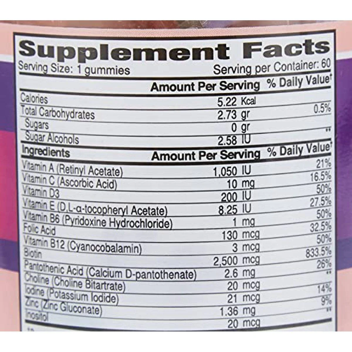 The Gummies Co Adults Hair Nail & Skin 60 Gummies - Image 2