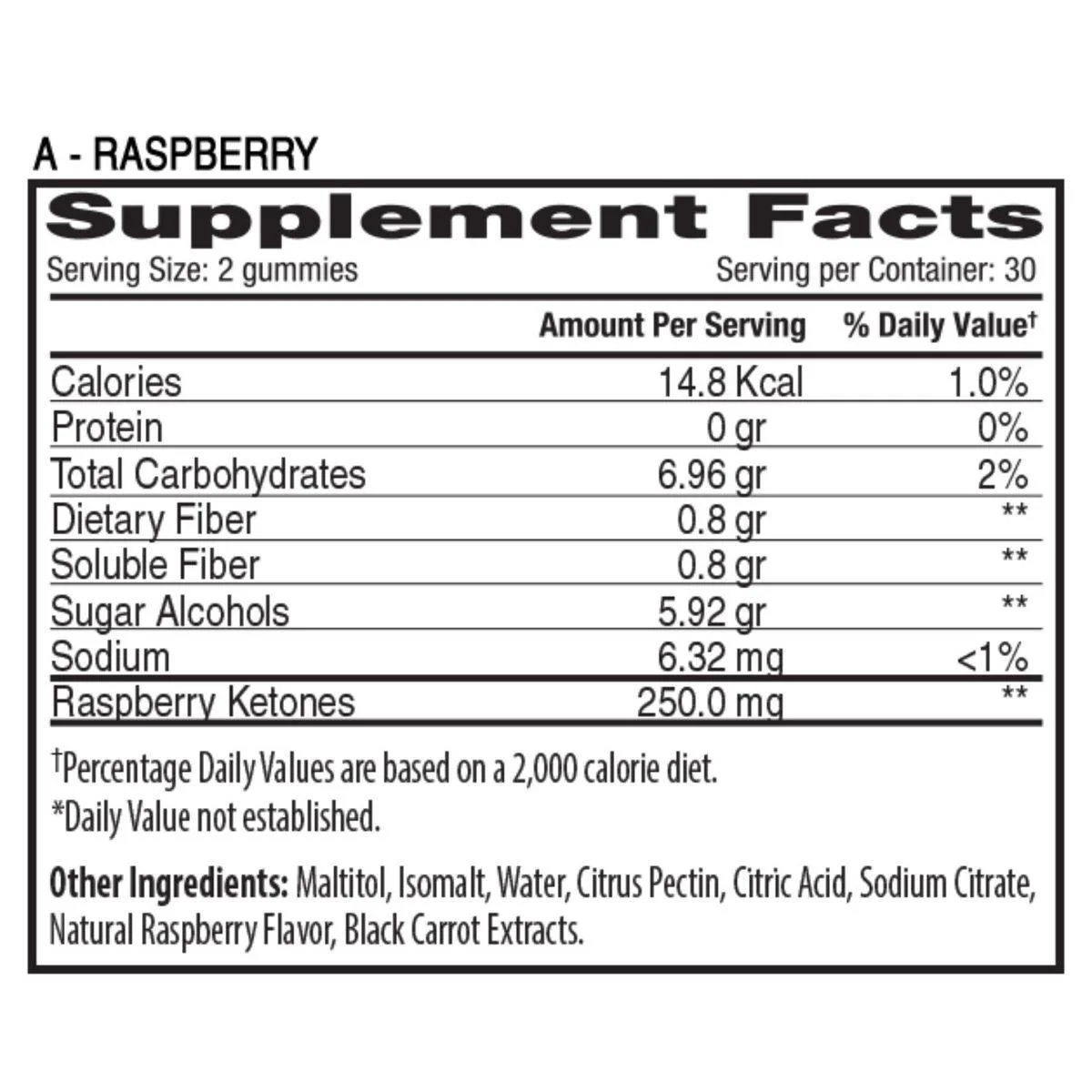 The Gummies Co Adults Raspberry Ketones 60 Gummies - Image 2