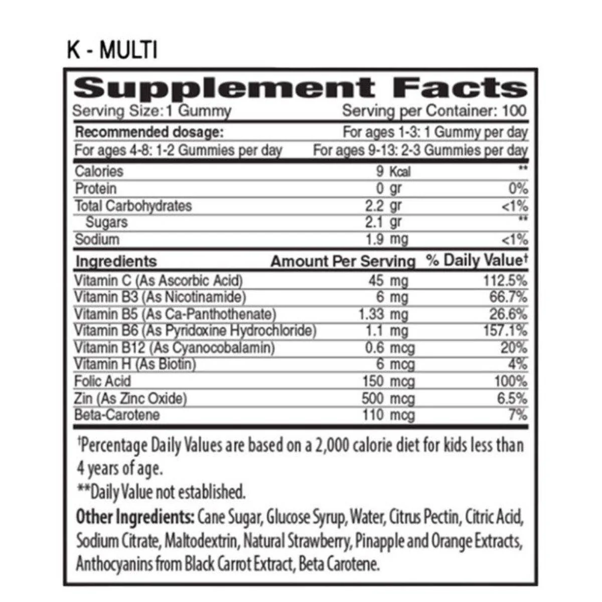 The Gummies Co Kids Multivitamin 100 Gummies - Image 3