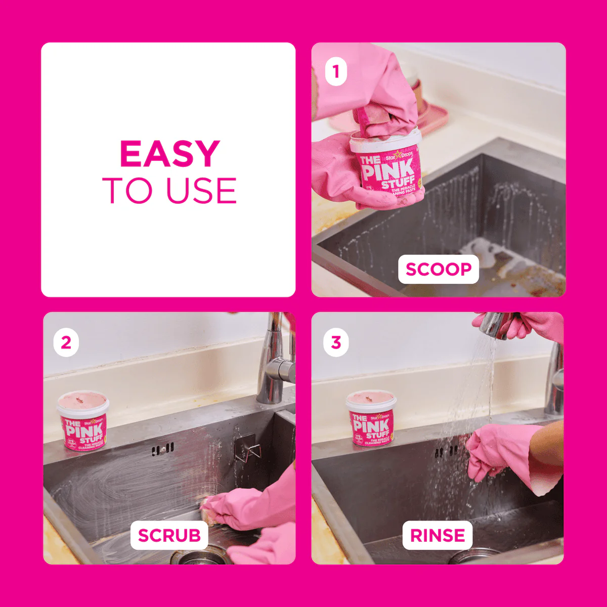 The Pink Stuff The Miracle Cleaning Paste 850g - Image 4