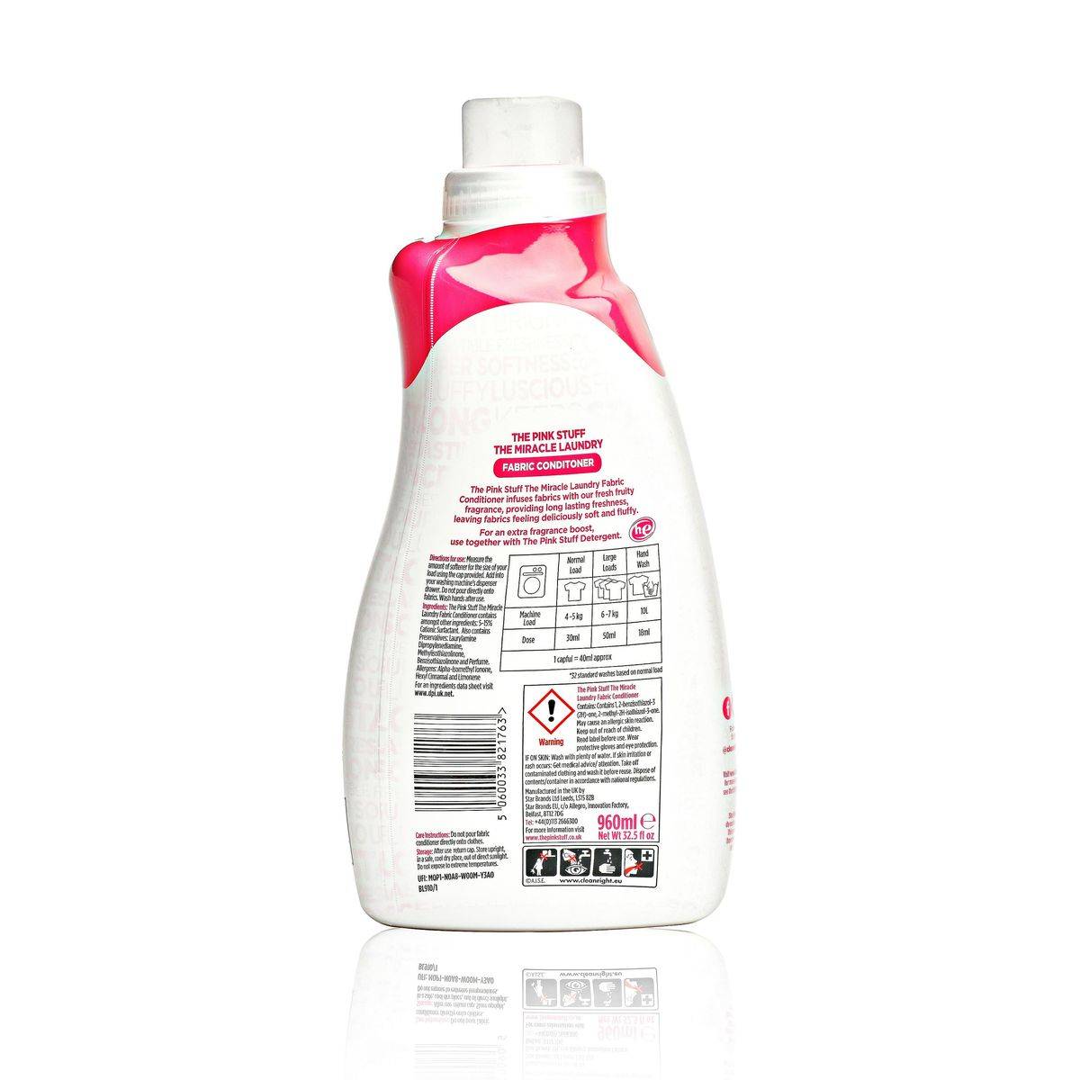 The Pink Stuff The Miracle Laundry Fabric Conditioner 960ml - Image 3
