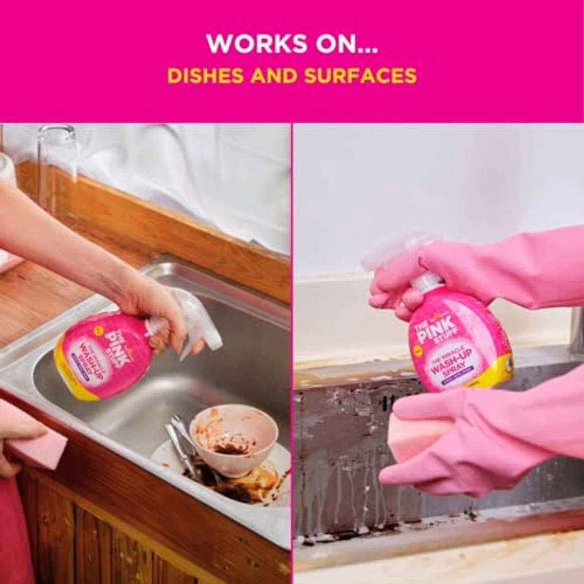 The Pink Stuff The Miracle Wash Up Spray 500ml - Image 4