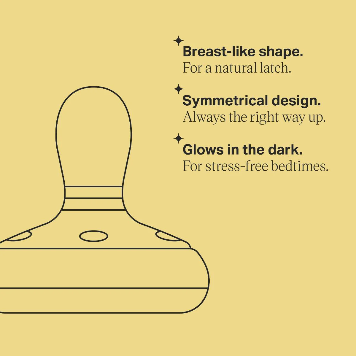 Tommee Tippee Breast Like Orthodontic Soother Glow at Night 0-6 Months 2 Pieces - Image 4