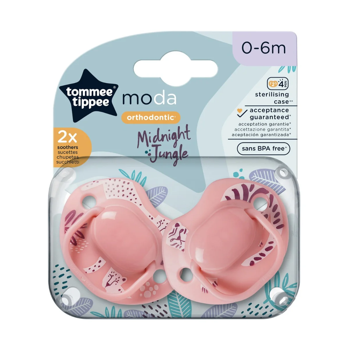Tommee Tippee Closer to Nature Soothers Orthodontic 0-6M 2 Pack - Image 2