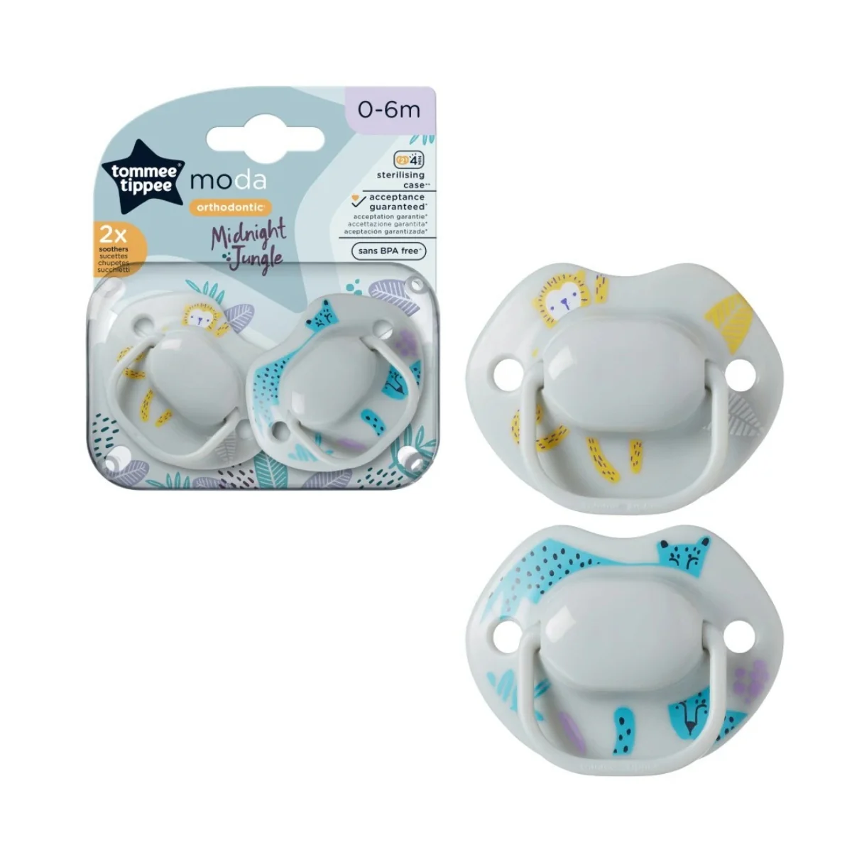 Tommee Tippee Closer to Nature Soothers Orthodontic 0-6M 2 Pack - Image 4
