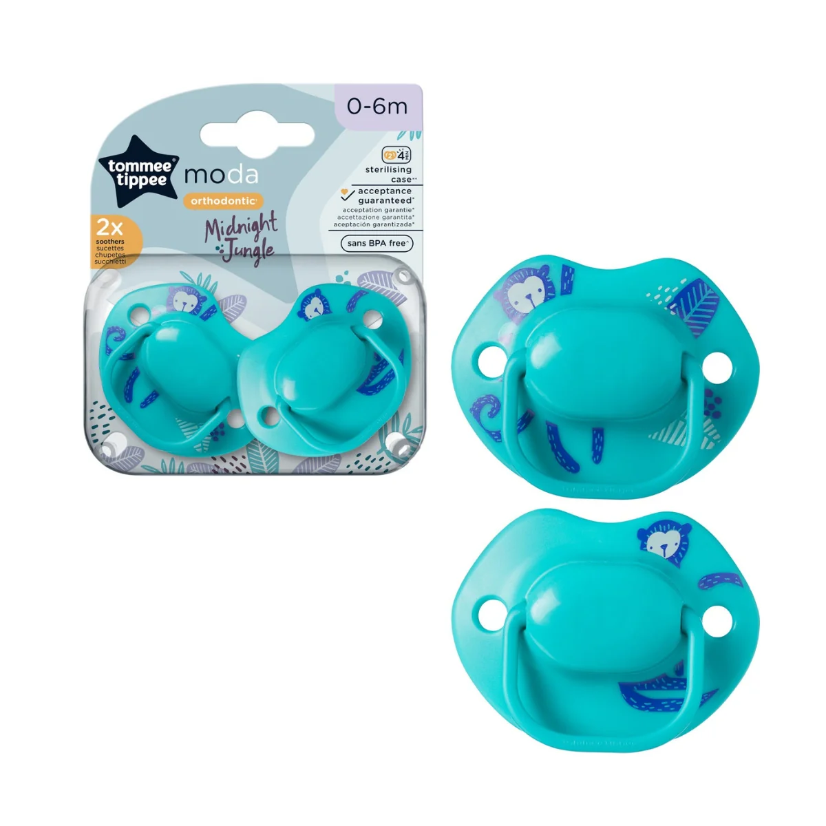 Tommee Tippee Closer to Nature Soothers Orthodontic 0-6M 2 Pack - Image 6