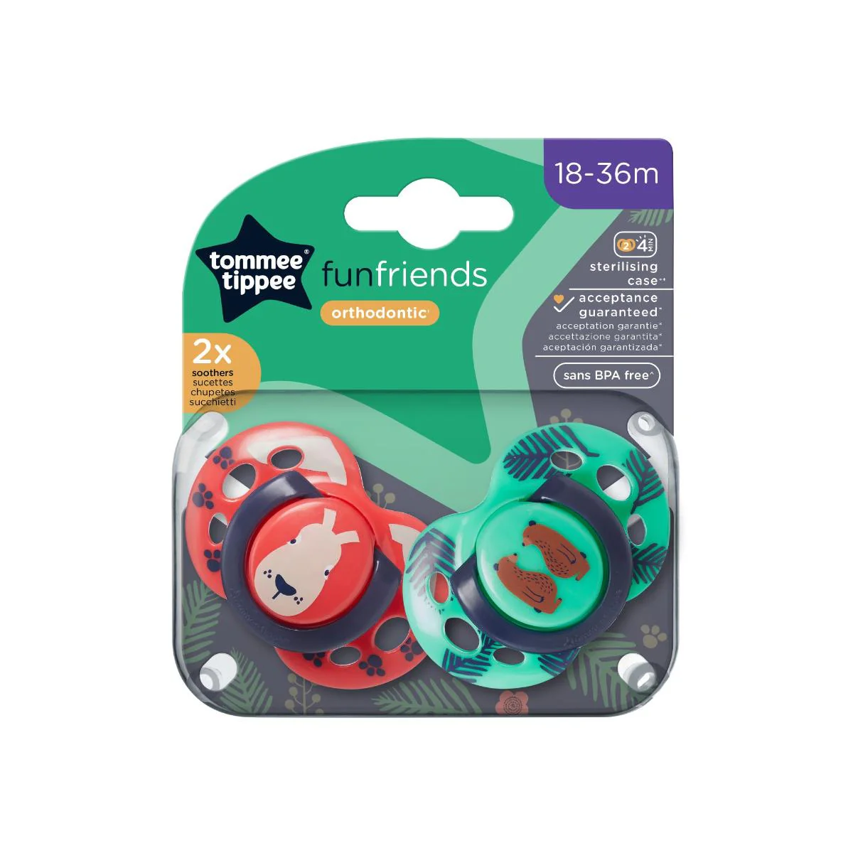 Tommee Tippee Fun Friends Orthodontic Soother 18-36 Months - Image 9