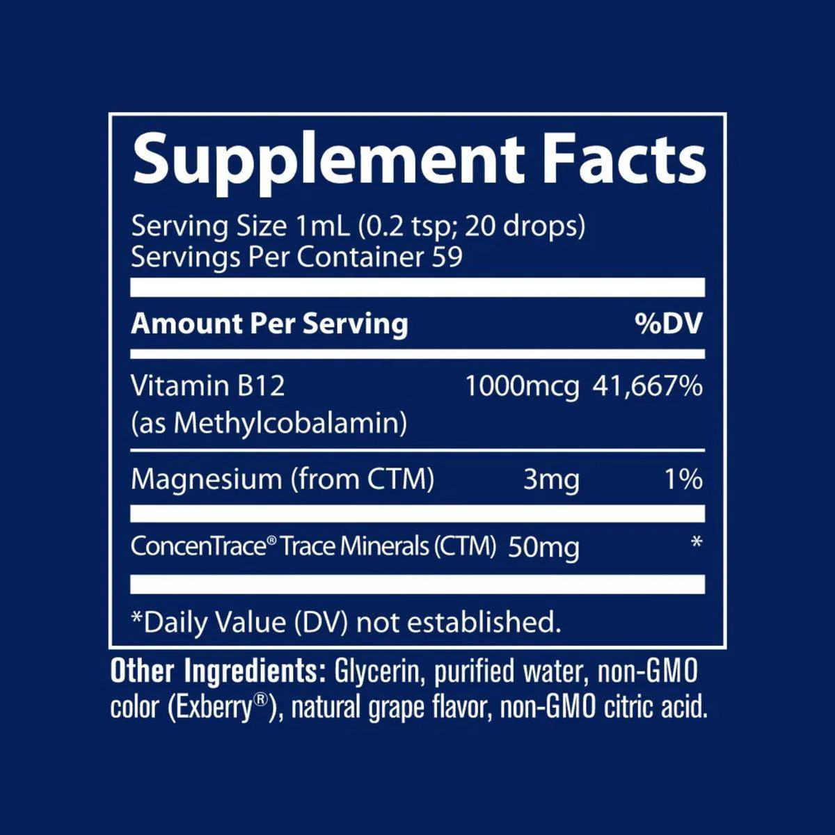 Trace Minerals Ionic B12 1,000mcg Mineral Liquid 59ml - Image 3